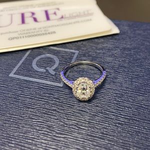 1.30 CTTW PURE LIGHT MOISSANITE ENGAGEMENT RING IN 14K WHITE GOLD